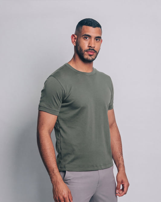 Camiseta básica de pima - sage green