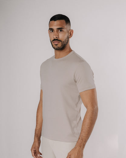 Camiseta básica de pima — white sand
