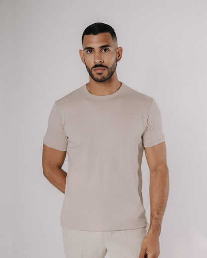 Camiseta básica de pima — white sand