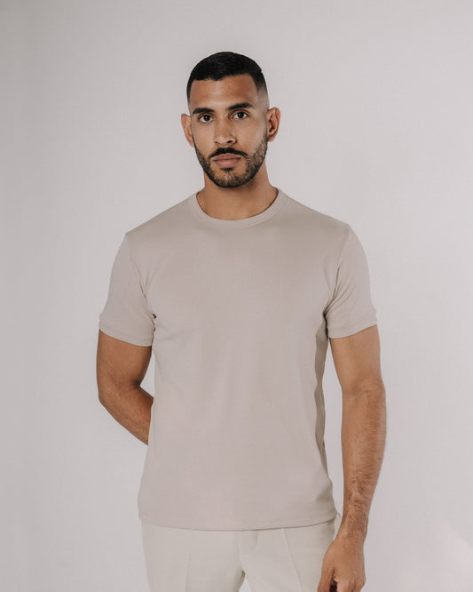 Camiseta básica de pima - white sand