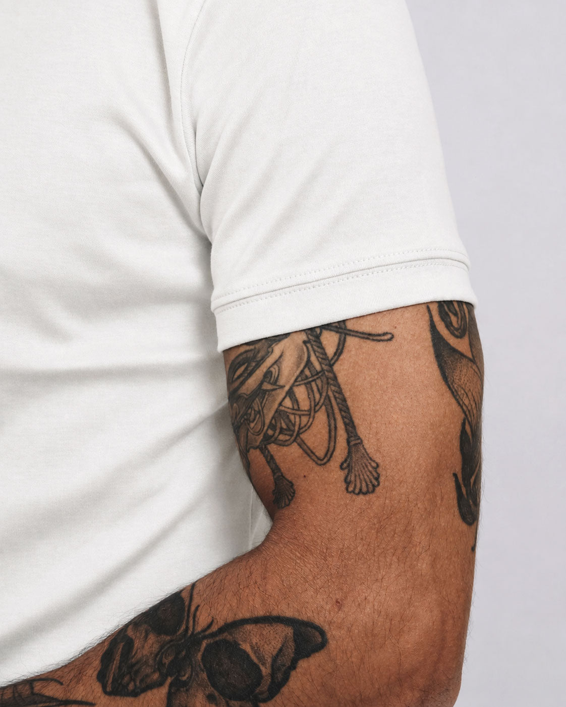 Camiseta básica de pima - blanco natural