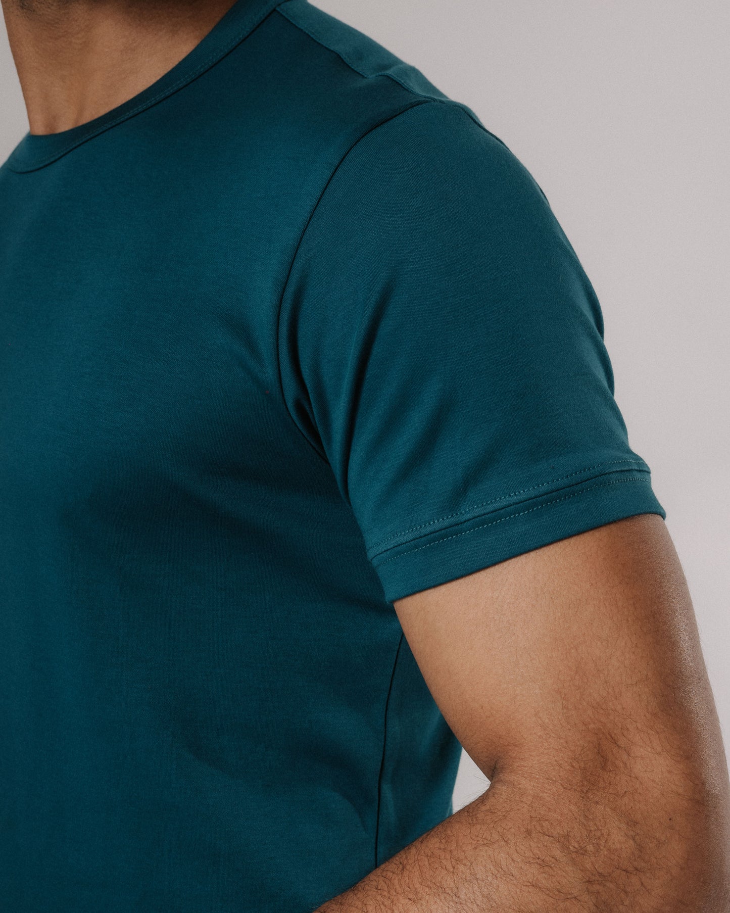 Camiseta básica de pima - cobalto