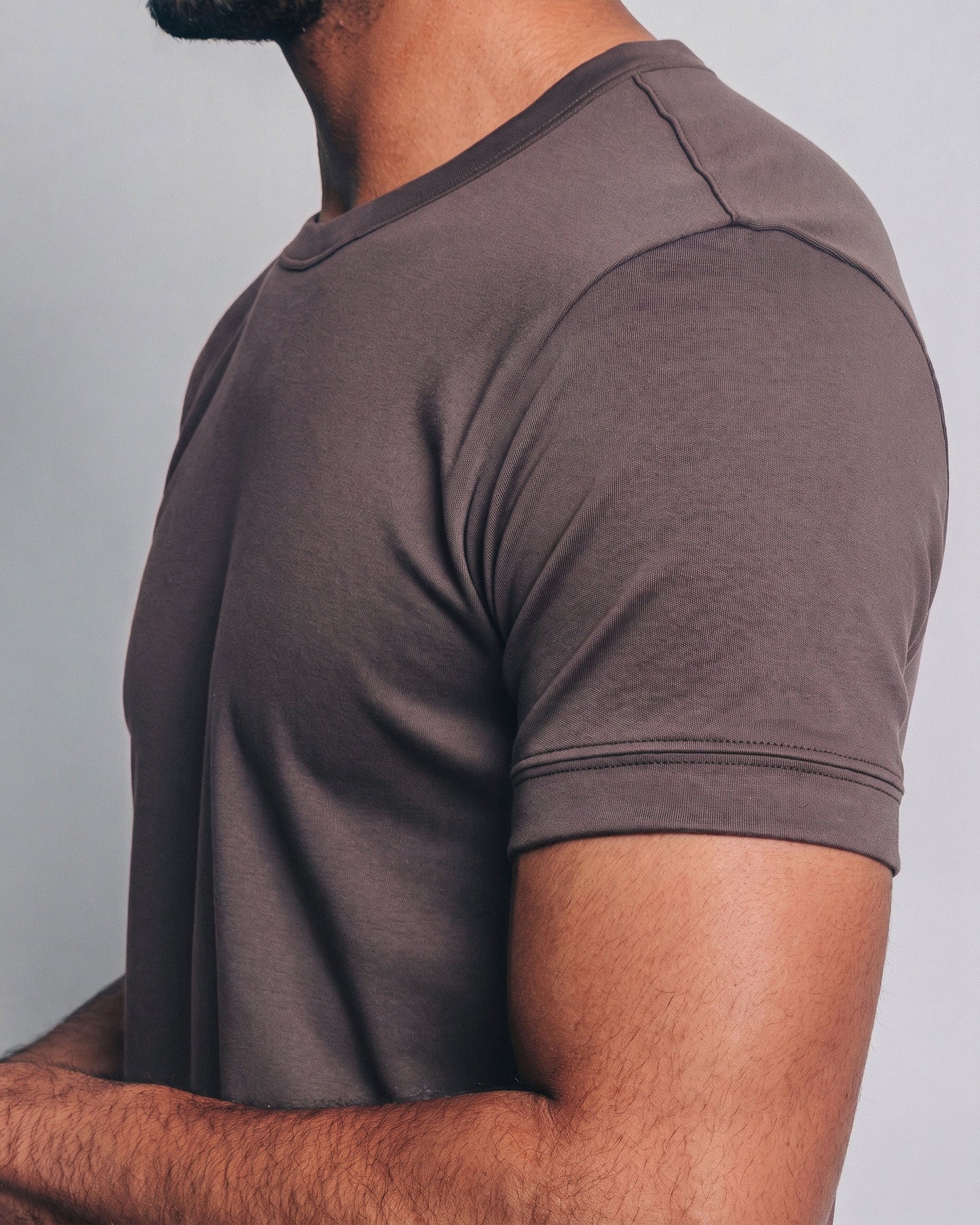 Camiseta básica de pima - taupe