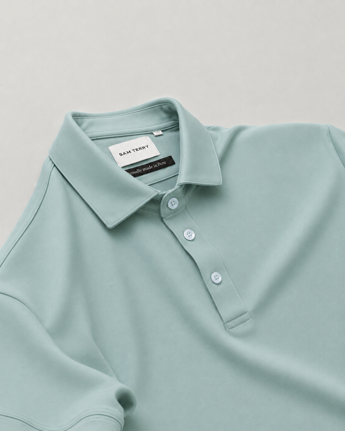 Polo de pima - aqua