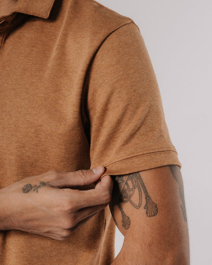 Polo de pima — cinammon