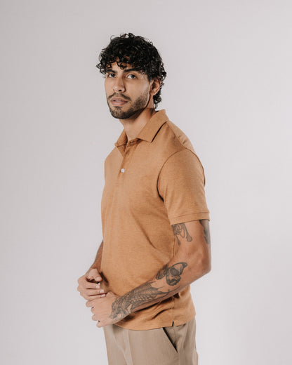 Polo de pima — cinammon
