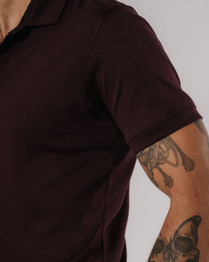 Polo de pima - merlot
