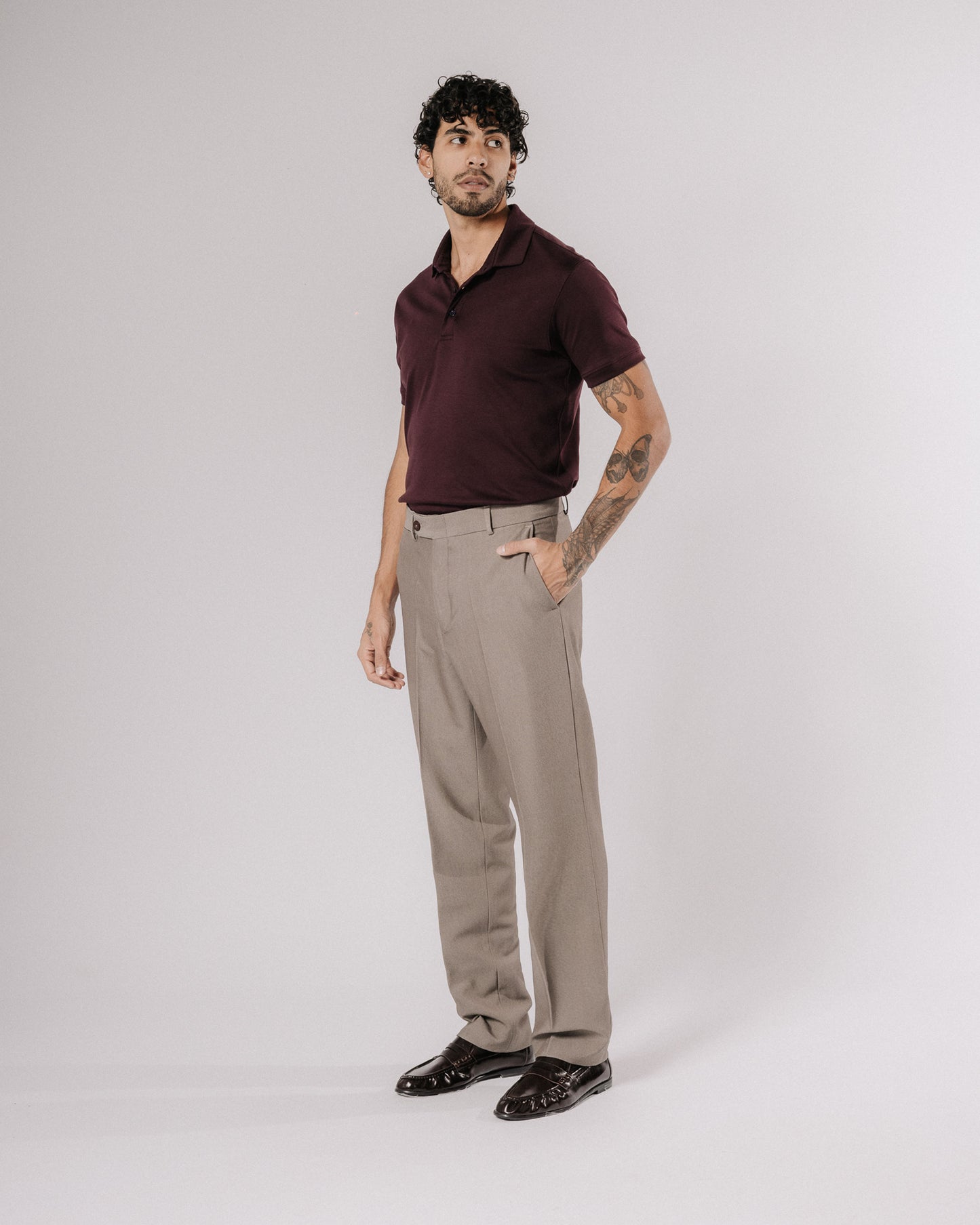 Polo de pima - merlot