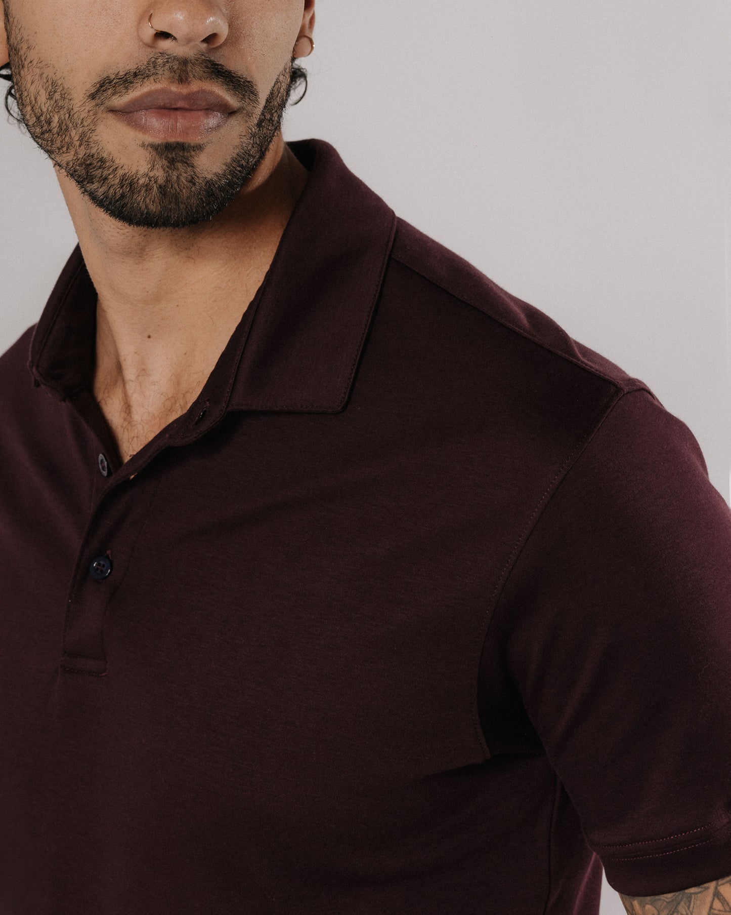 Polo de pima - merlot
