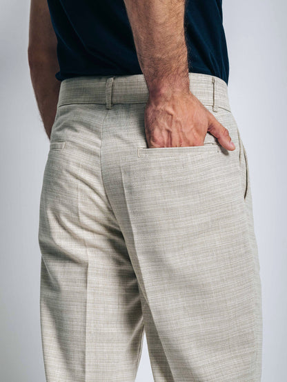 Sastre con pinzas 2.0 de lino - beige