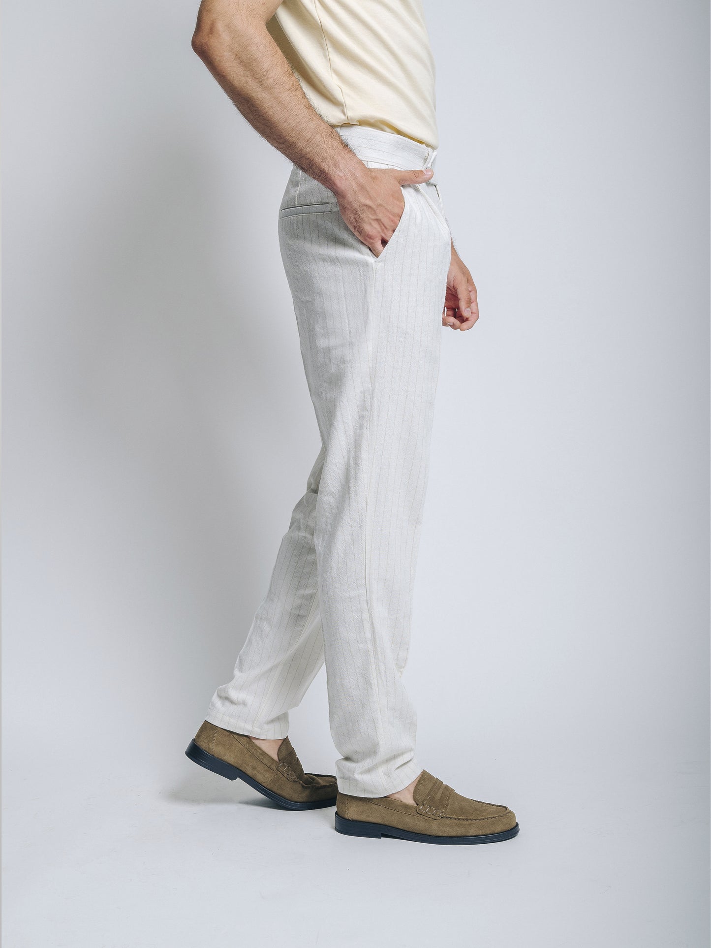 Sastre con pinzas 2.0 de lino - perla