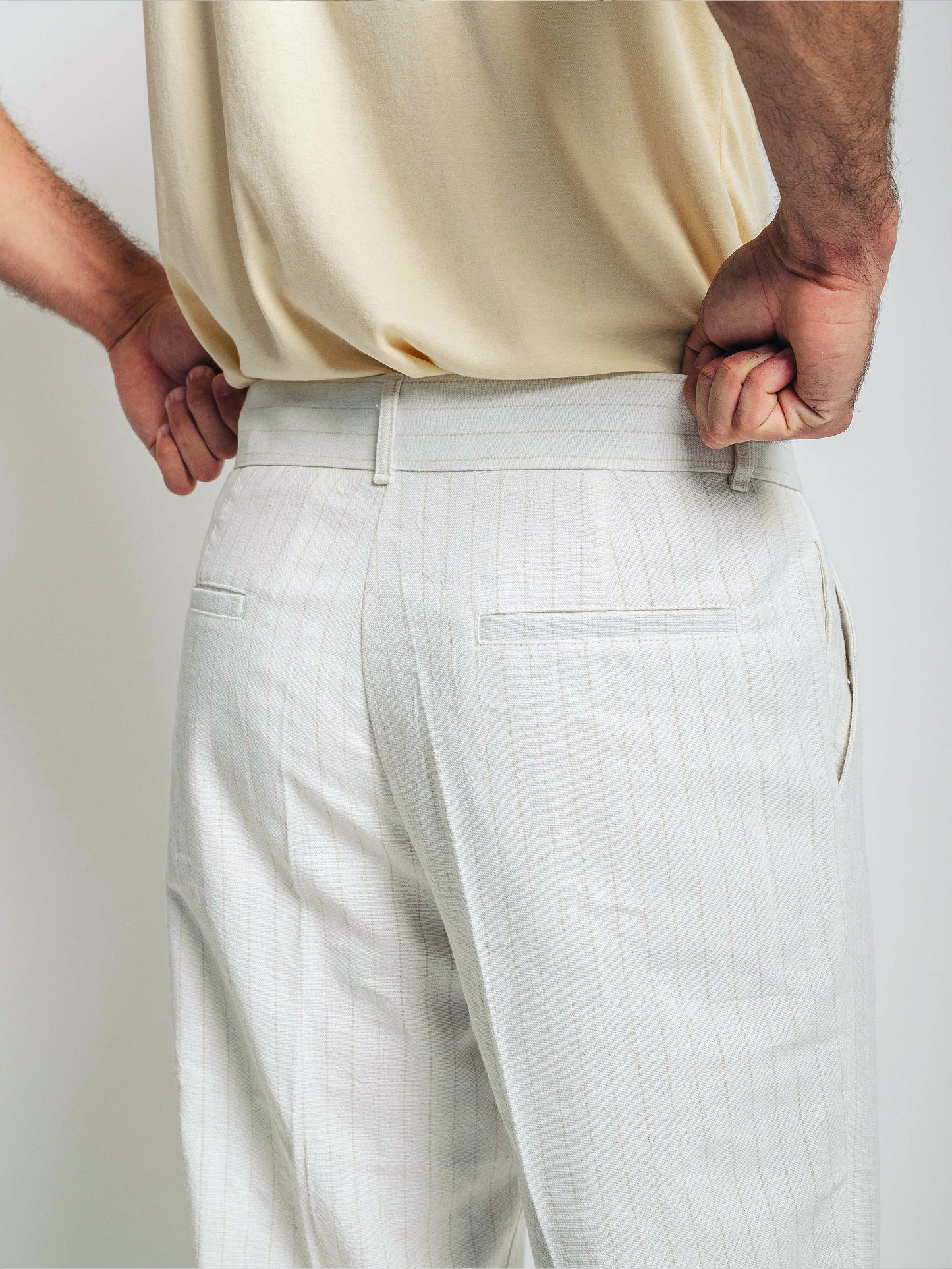 Sastre con pinzas 2.0 de lino - perla